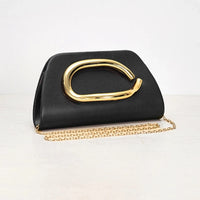 Women'S Evening Bag Party Banquet Chain Crossbody Bag Luxury Designer Gold Metal Buckle Box Clutch Fashion Shoulder Bag Wallet
