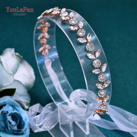 Wedding Head Piece Bridal Hair Accessories Shiny Rhinestone Headbands for Party Bride Tiara Forehead Headpiece HP309
