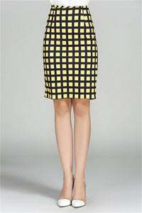Summer Fashion plus Size Women'S Skirt Plaid Skirt New High Waist Pencil Skirt