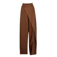 Women Loose Pants Relaxed Fit Trousers High Waist Wide Leg Pants Loose Fit Trousers Irregular Splicing Patchwork for Women