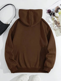 Women'S Autumn and Winter Casual Fashion Loose California West Coast Printed Hooded Drawstring Long Sleeved Warm Pullover