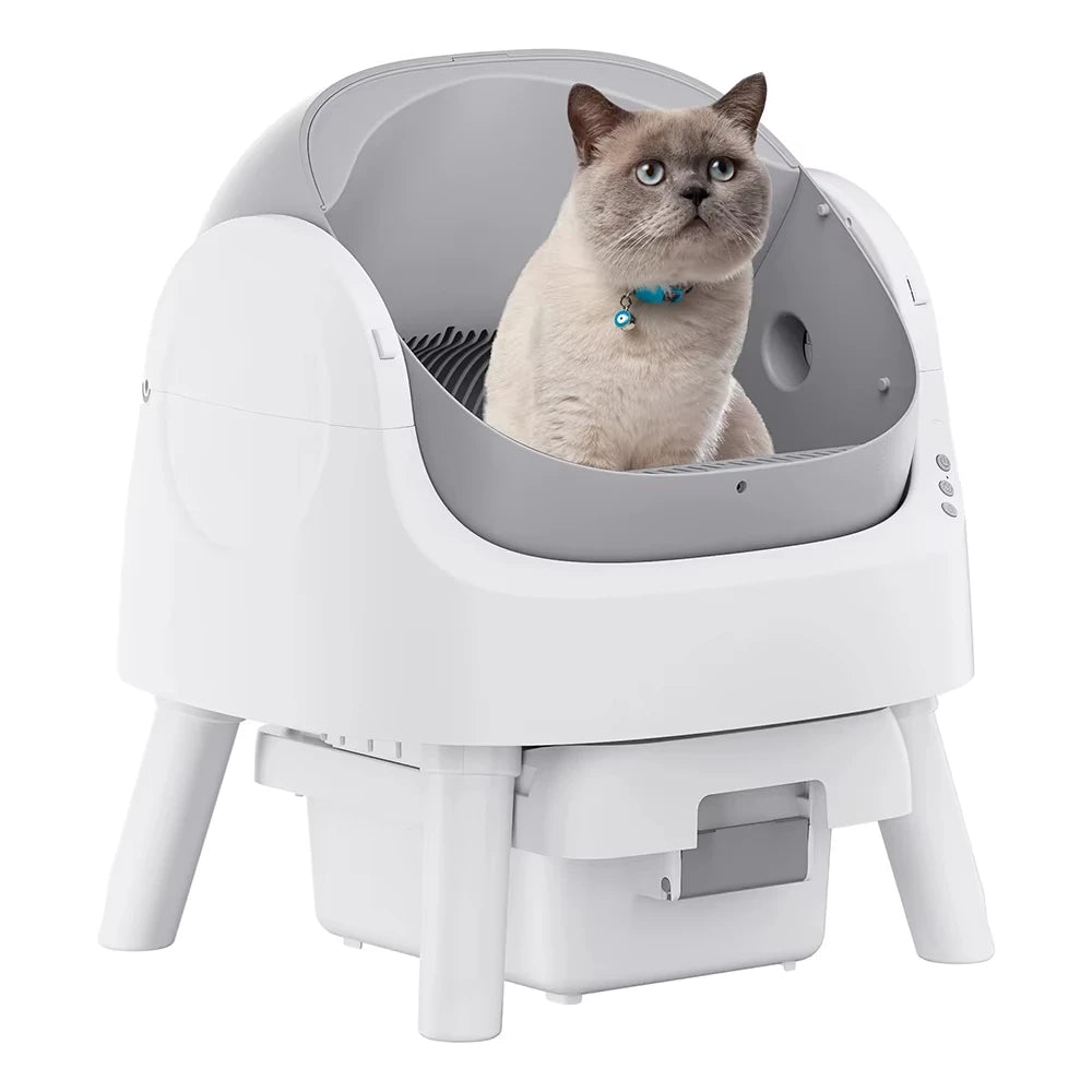 Low Noise Odor-Proof Wifi Remote App Control Large Electric Automatic Smart Open Top Self-Cleaning Cat Toilet Litter Box