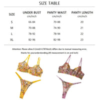 2-Piece Fashion Floral Lingerie Set Sheer Embroidery Underwear Intimates Versatile Underwire Push-Up Bra Panty Set for Lady Girl