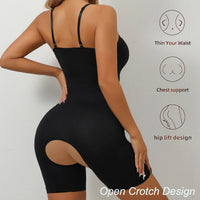 Bodysuit Shapewear Women Tummy Control Full Body Shaper Seamless Open Crotch Shorts Waist Trainer Butt Lifter Slimming Underwear