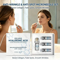 HF703 Hyaluronic Acid Microneedle Serum Anti-Wrinkle Anti-Aging Roller Set Skin Firming&Spot Fading Home Facial Care Absorbed ≤