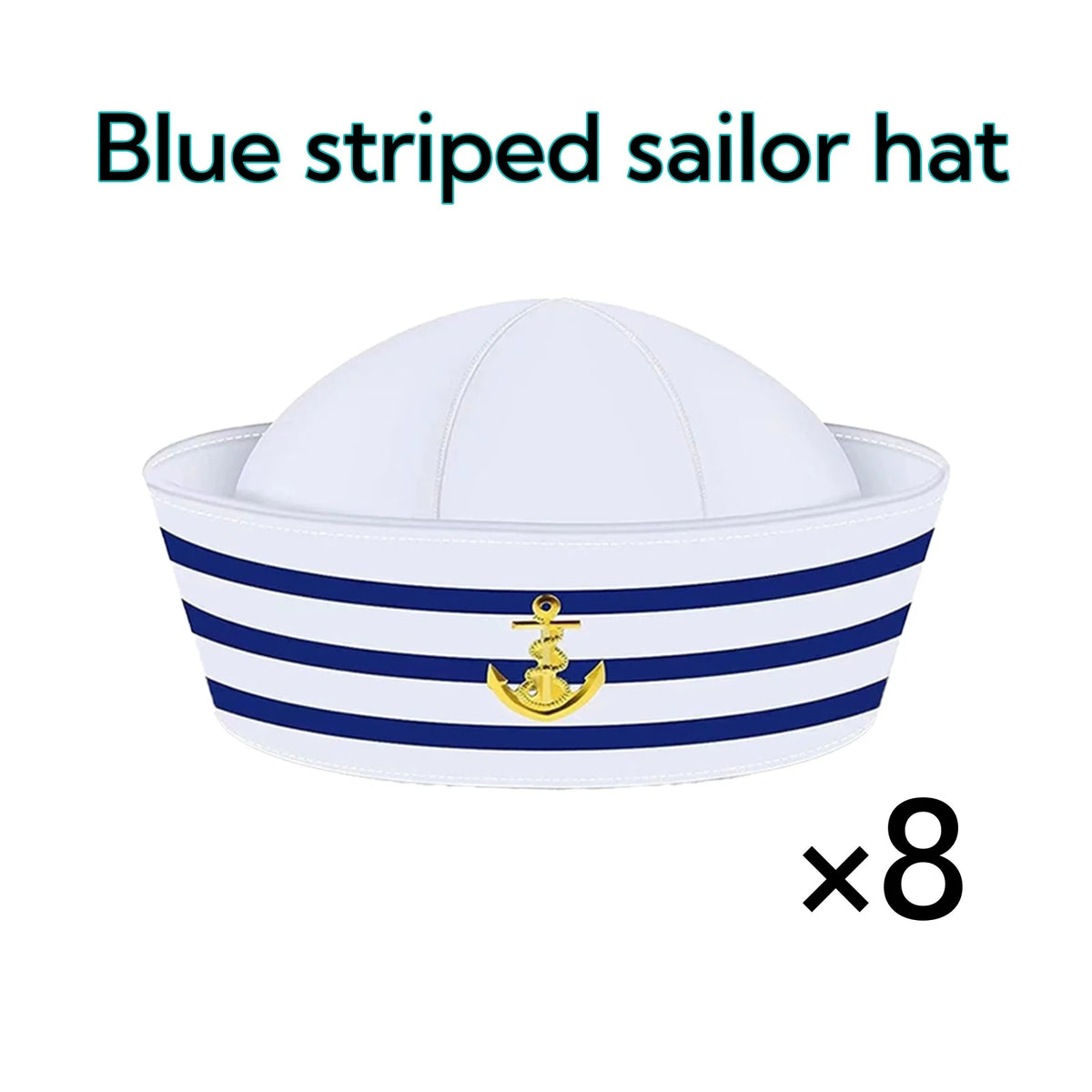 4-72PCS Captain Hats Adjustable White Sailors Hats Bachelorette Party Caps for Wedding Yacht Rock Theme Party Photo Props