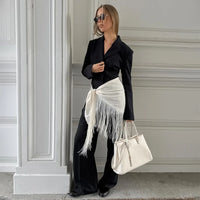 2026 Spring Summer New Arrival Women Fashion Tassel Tie Mini Skirt European Design Elegant Chic Trendy Versatile Boho Hot Daily