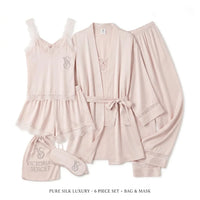 Sleepwear Chemise Nightwear Underwear Ice Silk Pajamas Set Robe New Victoria'S Secret Sexy Womens Lace Trim Homewear Ladies