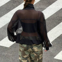New Chinese Style Buckle Jacket for Men and Women, Summer Thin Design, Perspective Design, Stand up Collar Cardigan Jacket