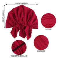 New Women'S Muslim Hijab Hats Long Tail Head Wraps Pre-Tied Bandana Turban Solid Color Chemo Beanie Headwraps Muslim Headwear