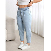 2026 New Elastic Versatile Slim Straight Jeans Large Size Casual Minimalist Jeans Trendy Straight Leg Denim Pants