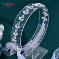 Wedding Head Piece Bridal Hair Accessories Shiny Rhinestone Headbands for Party Bride Tiara Forehead Headpiece HP309