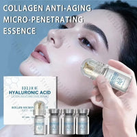 HF703 Hyaluronic Acid Microneedle Serum Anti-Wrinkle Anti-Aging Roller Set Skin Firming&Spot Fading Home Facial Care Absorbed ≤