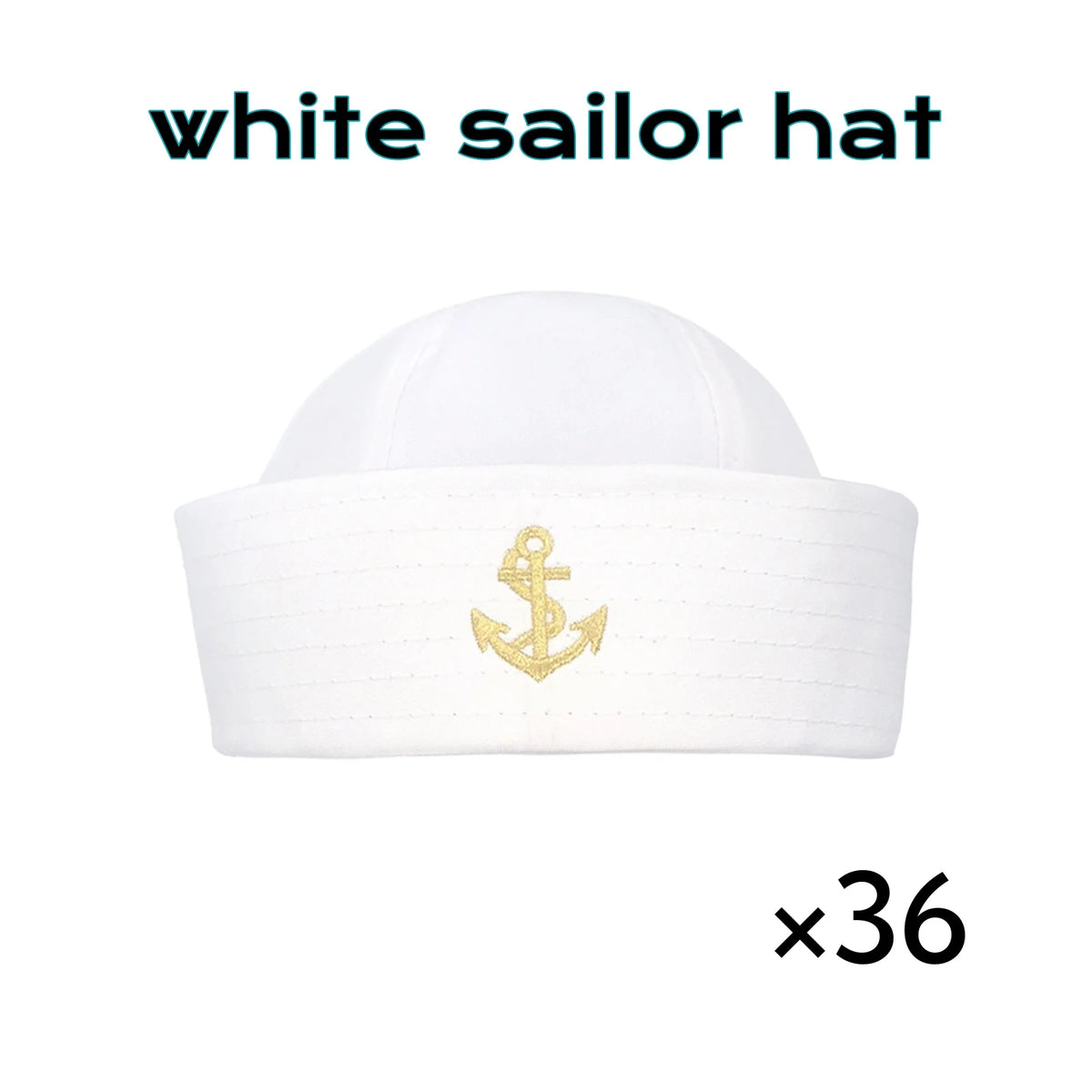 4-72PCS Captain Hats Adjustable White Sailors Hats Bachelorette Party Caps for Wedding Yacht Rock Theme Party Photo Props