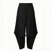 Miyake Pleated 2026 New Casual Pants for Women High-End Solid Color Versatile Tapered Pants Elegant Commuter Harem Pants Pleat