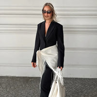 2026 Spring Summer New Arrival Women Fashion Tassel Tie Mini Skirt European Design Elegant Chic Trendy Versatile Boho Hot Daily