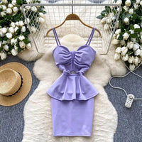 Women Chic Spliced V-Neck off Shoulder Slim Sexy Vintage Pencil Dress High Street French Fashion Elastic Women Clothing
