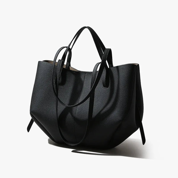 New Leather Premium Sense Light Luxury Large Capacity Tote Bag Women'S Handbag Commuter Shoulder Bag