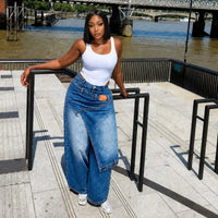 Denim Pant Women Jeans Vintage Wide Leg Long Pants High Waist Straight Trousers Y2K Streetwear Elegant Work Casual Loose 2026