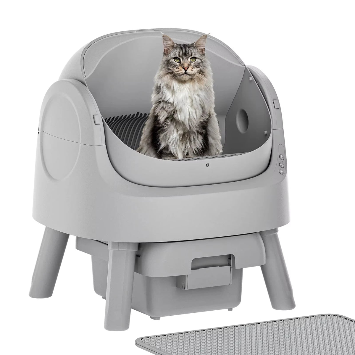 Low Noise Odor-Proof Wifi Remote App Control Large Electric Automatic Smart Open Top Self-Cleaning Cat Toilet Litter Box