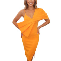 Luxurious 3D Bow Cocktail Dress Women Sexy Backless Wrap Split Midi Dresses Elegant Dinner Party Birthday Prom Gowns 2026