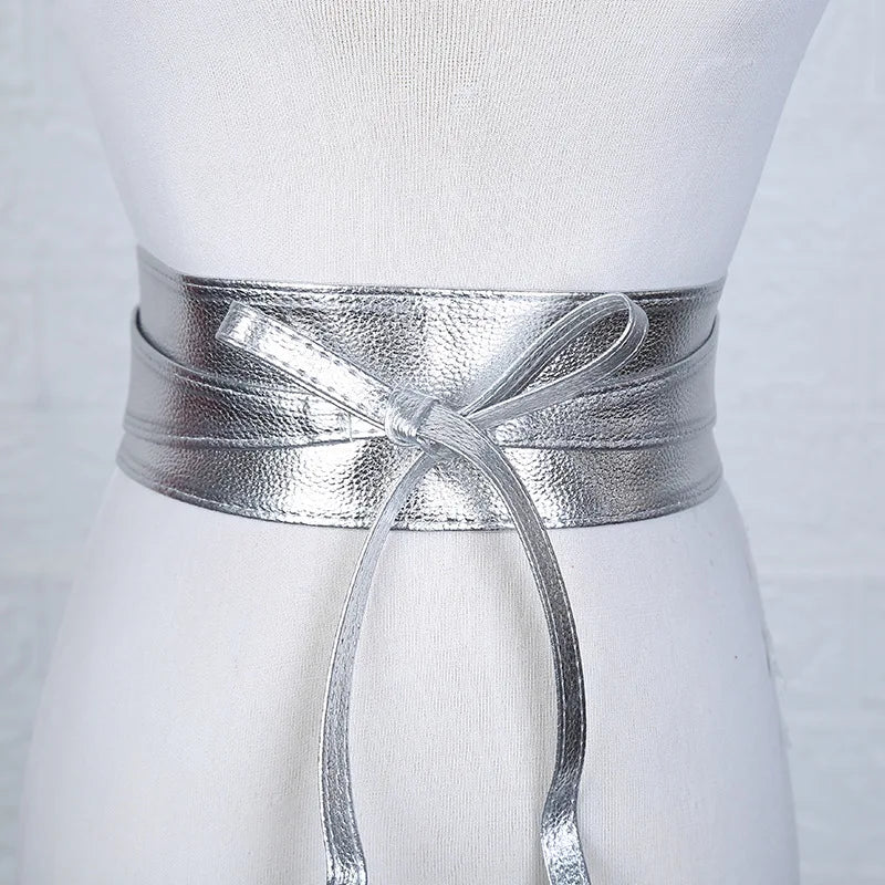 Ceinture large femme en cuir tendance