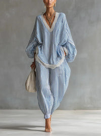 Ensemble Deux Pièces Femme | À Rayures Tendance