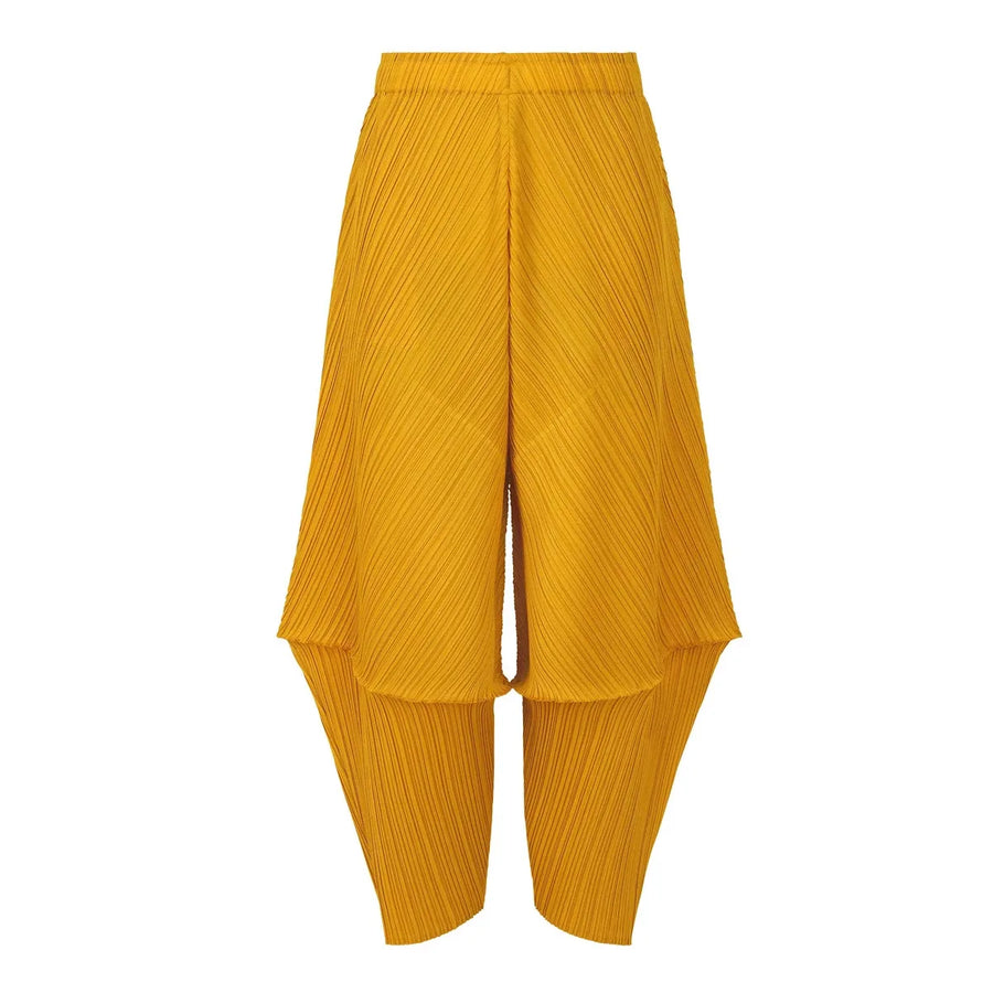 Miyake Pleated 2026 New Casual Pants for Women High-End Solid Color Versatile Tapered Pants Elegant Commuter Harem Pants Pleat