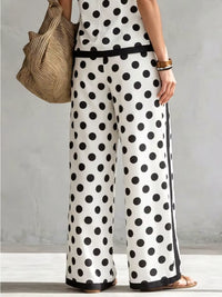 Pantalon Large Femme à Pois Noir & Blanc | BN Collection