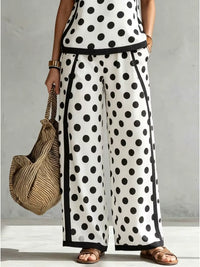 Pantalon Large Femme à Pois Noir & Blanc | BN Collection